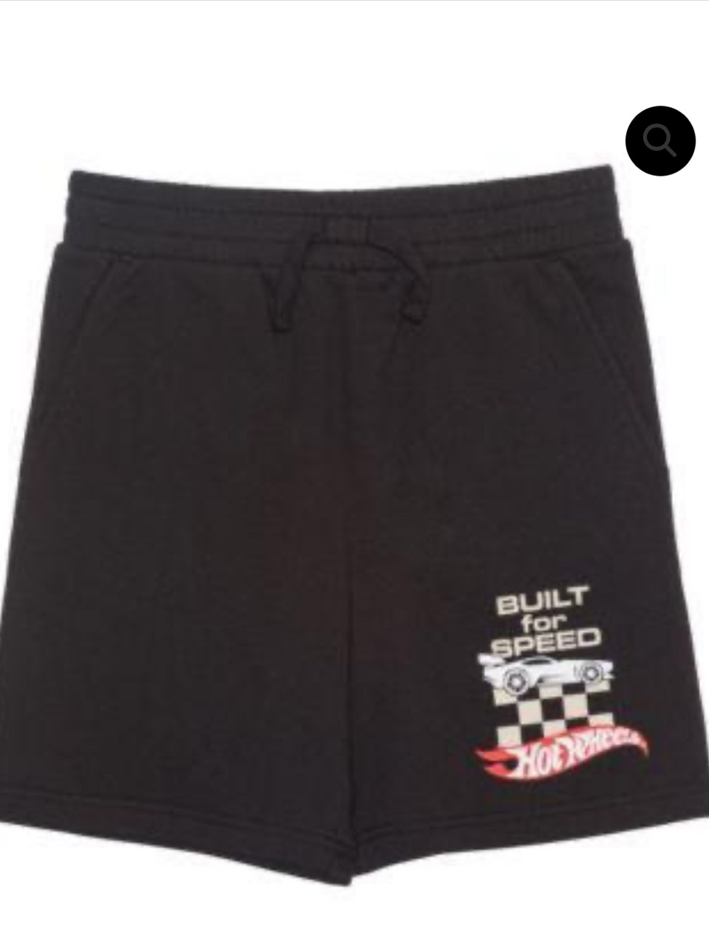 Mattel Hot Wheels Black Graphic Kids Shorts